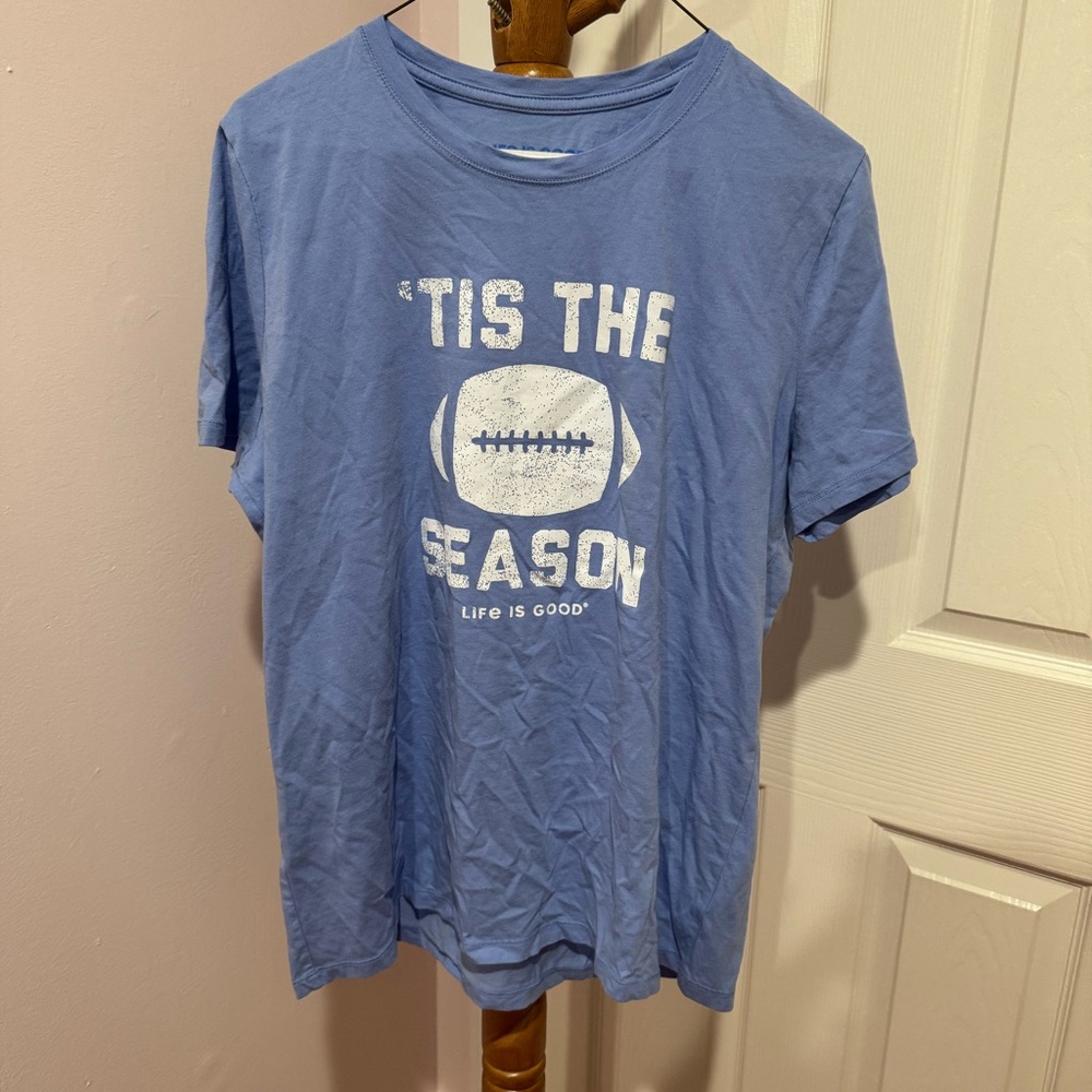 nwot life is good football t-shirt